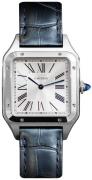 Cartier WSSA0022 Santos Dumont Silverfärgad/Läder