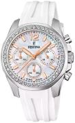 Festina Damklocka F20610-1 Boyfriend Vit/Gummi Ø38.1 mm