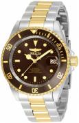 Invicta Herrklocka 35701 Pro Diver Brun/Gulguldtonat stål Ø40 mm