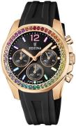 Festina Damklocka F20611-3 Boyfriend Svart/Gummi Ø38.1 mm