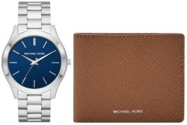 Michael Kors Herrklocka MK1060SET Slim Runway Blå/Stål Ø44 mm