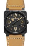 Bell & Ross Herrklocka BR0392-HERITAGE-CE BR 03-92 Svart/Läder