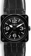 Bell & Ross Herrklocka BR0392-CER-BLP-SCR BR 03-92 Svart/Läder