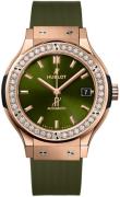 Hublot 565.OX.8980.RX.1204 Classic Fusion Grön/Gummi Ø38 mm