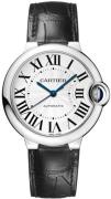 Cartier WSBB0028 Ballon Bleu De Silverfärgad/Läder Ø36 mm