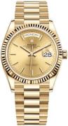 Rolex Damklocka 128238-0045 Day-Date 36 Gulguldstonad/18 karat gult