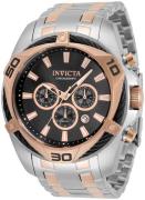 Invicta Herrklocka 34129 Bolt Svart/Roséguldstonat stål Ø50 mm