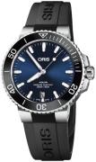 Oris Herrklocka 01 733 7732 4135-07 4 21 64FC Diving Blå/Gummi