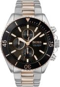 Hugo Boss Herrklocka 1513705 Svart/Roséguldstonat stål Ø46 mm