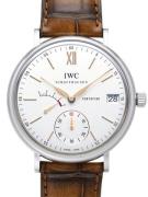 IWC Herrklocka IW510103 Portofino Hand-Wound 8 Days Vit/Läder Ø45 mm