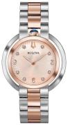 Bulova Damklocka 98P174 Roséguldstonad/Roséguldstonat stål Ø35 mm