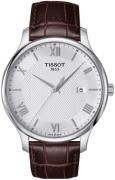 Tissot Herrklocka T063.610.16.038.00 Tradition Silverfärgad/Läder