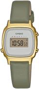 Casio Damklocka LA670WEFL-3EF Vintage LCD/Läder