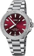 Oris Herrklocka 01 733 7766 4158-07 8 22 05PEB Aquis Röd/Stål