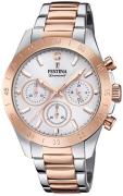 Festina Damklocka F20398-1 Silverfärgad/Roséguldstonat stål Ø39 mm