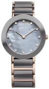 Bering Damklocka 11429-769 Ceramic Grå/Roséguldstonat stål Ø29 mm