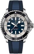 Breitling Herrklocka A17376211C1S1 Superocean Automatic 44 Blå/Gummi