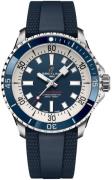 Breitling Herrklocka A17375E71C1S1 Superocean Automatic 42 Blå/Gummi