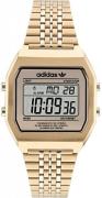 Adidas Damklocka AOST22074 Street Digital LCD/Guldtonat stål Ø36 mm