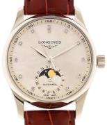 Longines Damklocka L2.409.4.87.2 Master Vit/Läder Ø34 mm