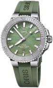 Oris Herrklocka 01 733 7766 4187-SET Aquis Grön/Gummi Ø41.5 mm