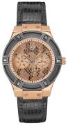 Guess Damklocka W0289L4 Jet Roséguldstonad/Läder Ø39 mm