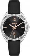 Hugo Boss Damklocka 1502624 Felina Svart/Läder Ø30 mm