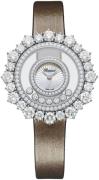 Chopard Damklocka 209436-1002 Happy Diamonds Silverfärgad/Satin Ø36