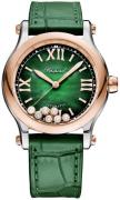 Chopard Damklocka 278578-6002 Happy Sport Grön/Läder Ø36 mm