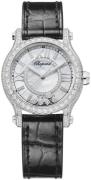 Chopard Damklocka 274302-1003 Happy Sport Vit/Läder Ø30 mm