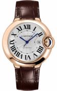 Cartier Herrklocka WGBB0017 Ballon Blue Silverfärgad/Läder Ø42 mm