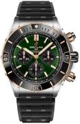 Breitling Herrklocka UB0136251L1S1 Super Chronomat B01 44 Grön/Gummi