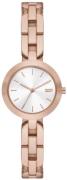 DKNY Damklocka NY6628 City Link Vit/Roséguldstonat stål Ø26 mm