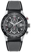 TAG Heuer Herrklocka CAR201W.FT6095 Carrera Svart/Gummi Ø43 mm