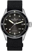 Blancpain Herrklocka 5071-1110-NABA Fifty Fathoms Svart/Textil Ø43 mm