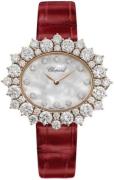 Chopard Damklocka 13A390-5102 Diamond Hour Vit/Läder Ø40 mm