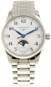 Longines Damklocka L2.409.4.78.6 Master Vit/Stål Ø34 mm