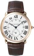 Cartier Herrklocka W6801005 Ronde Silverfärgad/Läder Ø40 mm