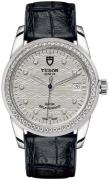 Tudor M55020-0060 Glamour Date Silverfärgad/Läder Ø36 mm