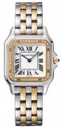 Cartier Damklocka W3PN0006 Panthere De Vit/18 karat roséguld