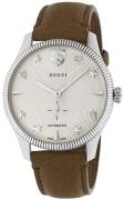 Gucci Herrklocka YA126361 G-Timeless Silverfärgad/Läder Ø40 mm