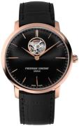 Frederique Constant Herrklocka FC-312B4S4 Slimline Svart/Läder Ø40