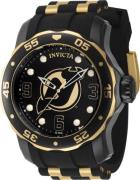 Invicta Herrklocka 42310 NHL Svart/Gulguldtonat stål Ø48 mm