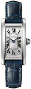 Cartier Damklocka WSTA0043 Tank Americaine Silverfärgad/Läder