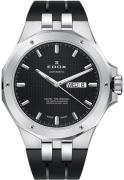 Edox Herrklocka 88005-3CA-NIN Delfin Svart/Gummi Ø43 mm