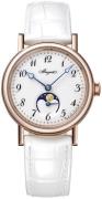 Breguet Damklocka 9087BR-29-964 Classique Vit/Läder Ø30 mm