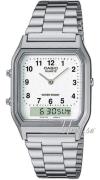 Casio Herrklocka AQ-230A-7BMQYES Collection Vit/Stål 38.8x27.8 mm