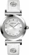 Versace Damklocka P5Q99D001S001 Vanity Silverfärgad/Läder Ø35 mm