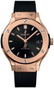 Hublot Damklocka 581.OX.1480.RX Classic Fusion Svart/Gummi Ø33 mm