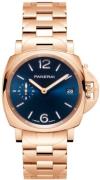 Panerai PAM01182 Luminor Due Blå/18 karat roséguld Ø38 mm